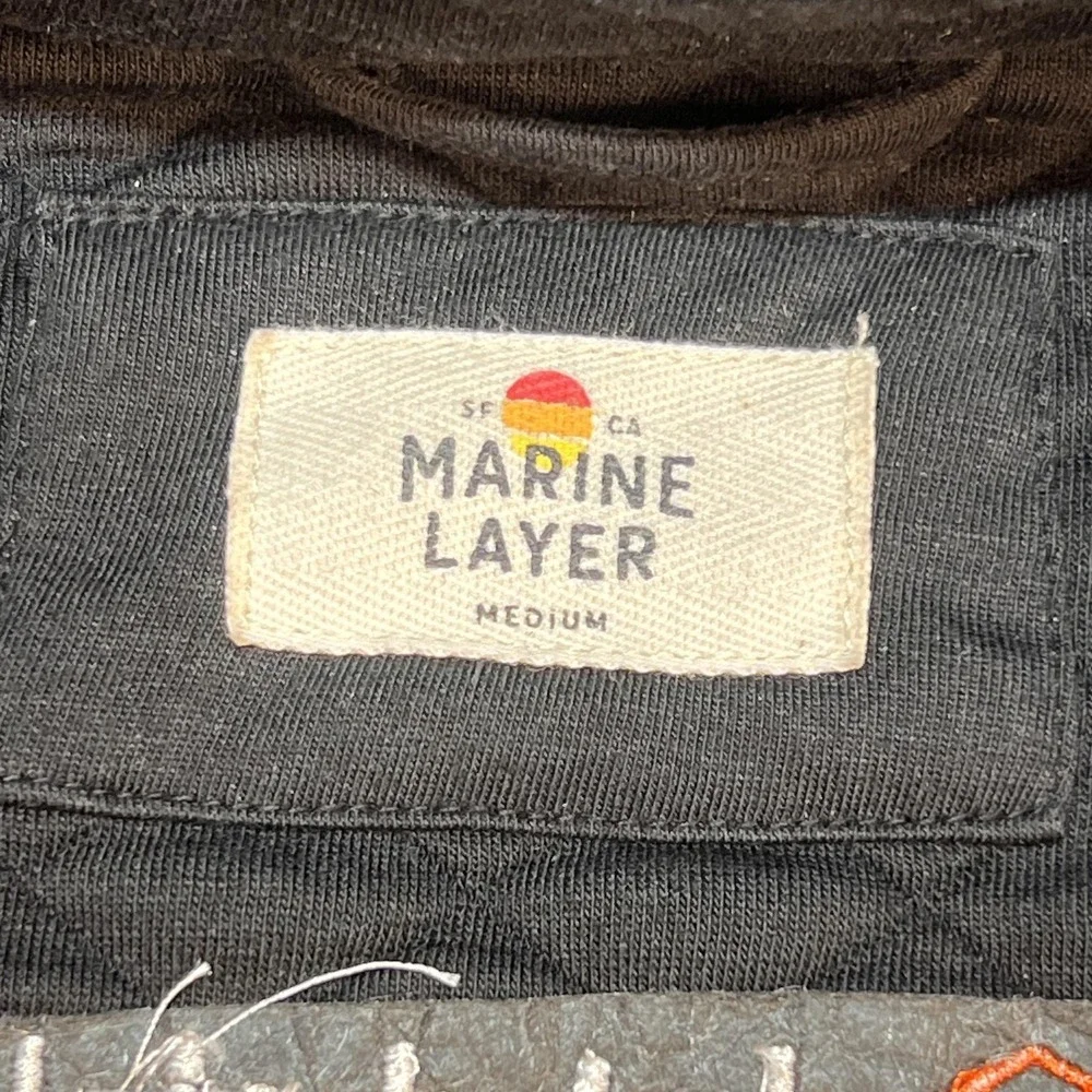Marine Layer Jacket Womens Medium Black Quilted Full Zip Tech Summit Databricks - Picture 8 of 11
